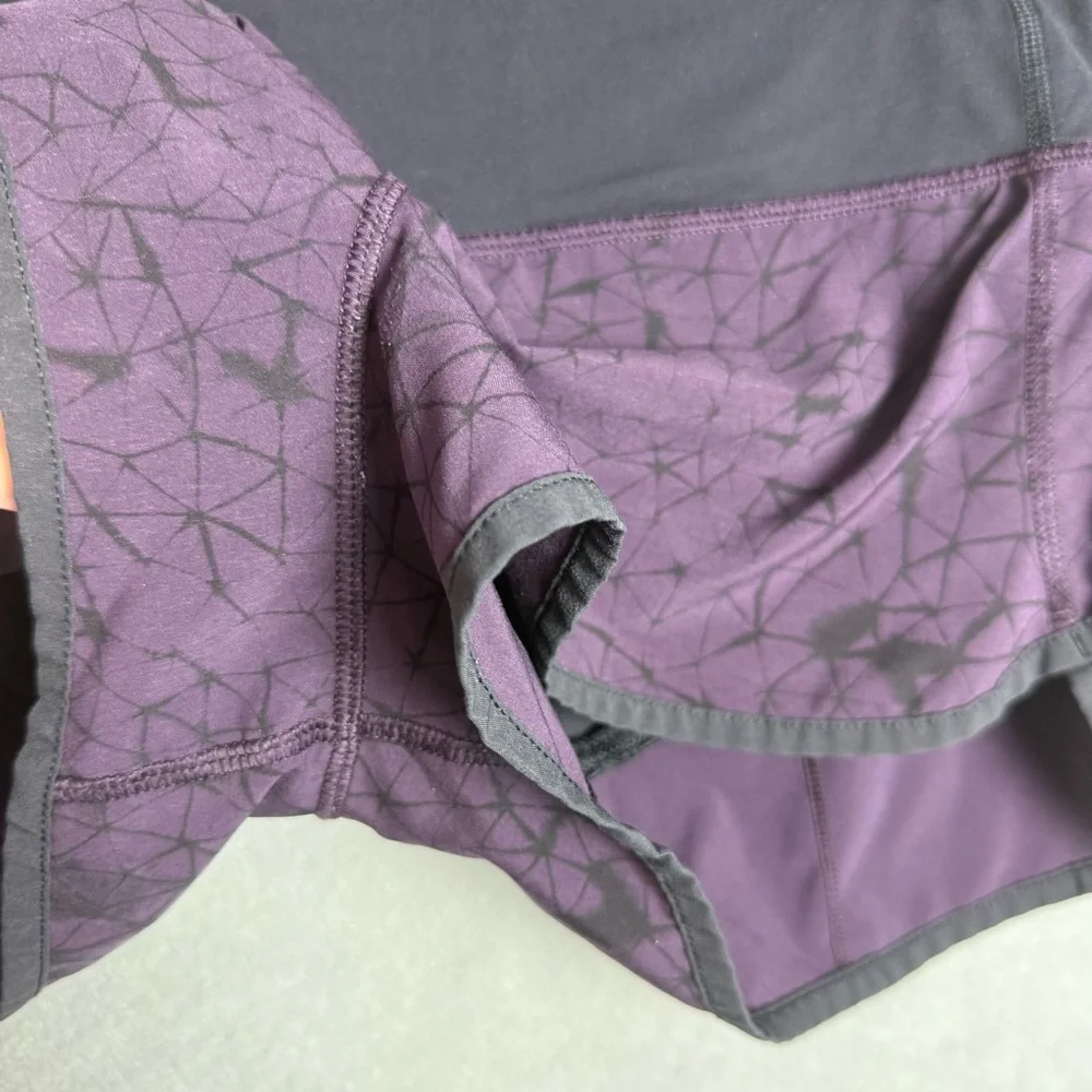 Lululemon Womens Speed Up Short 4-way Stretch Star Crushed Black Cherry size 6 - Picture 8 of 11